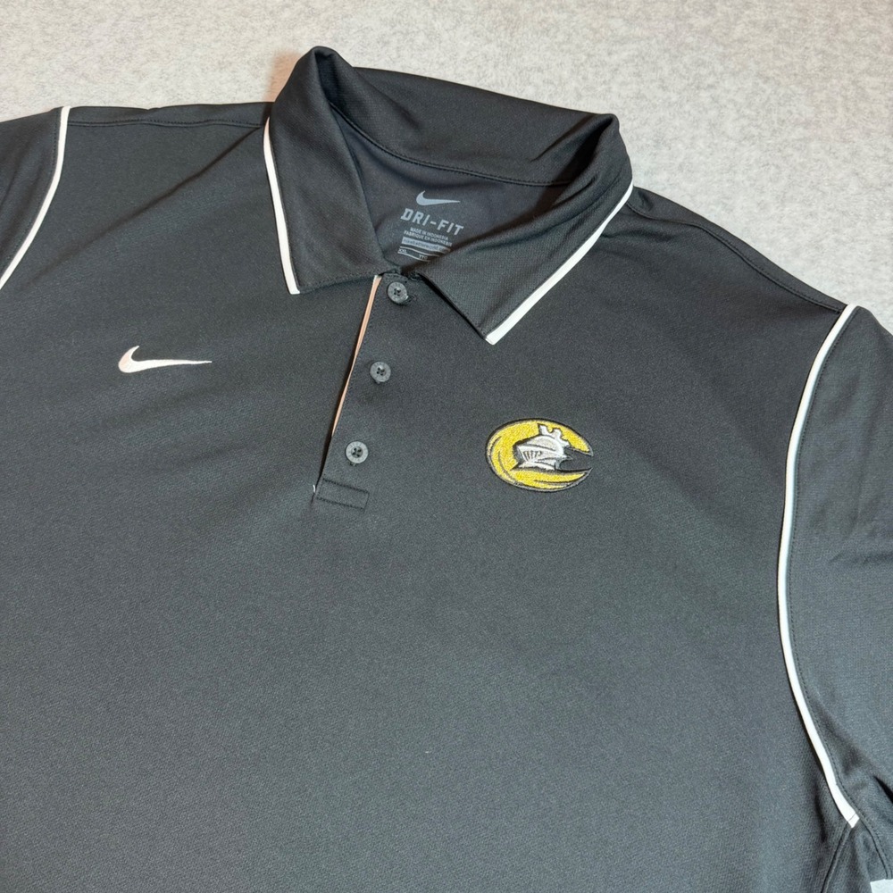 Nike Polo Mens XXL Black Dri-Fit MiLB Charlotte Knights Baseball NWT